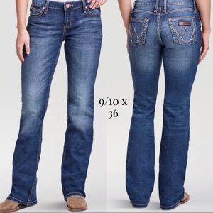NWOT Wrangler Retro Mae Mid Rise Boot Cut Jeans - Size 9/10 waist 34 length